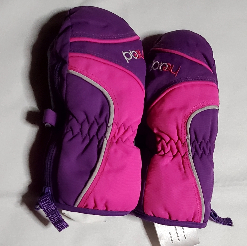 Girls XXS Zip Mittens